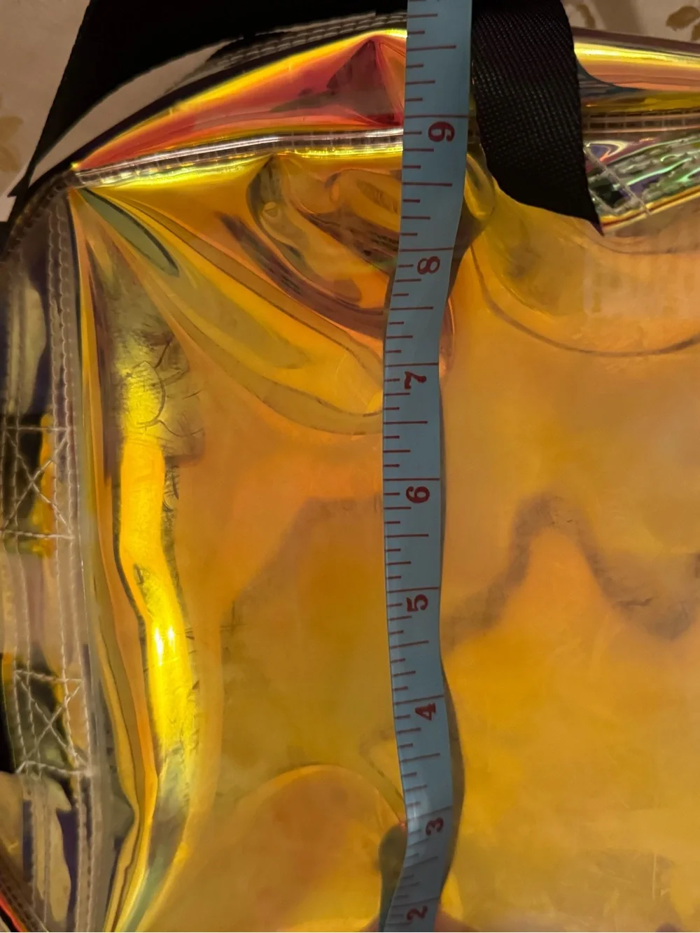 Victoria's Secret PINK Clear Iridescent transparent Backpack gold LAS VEGAS